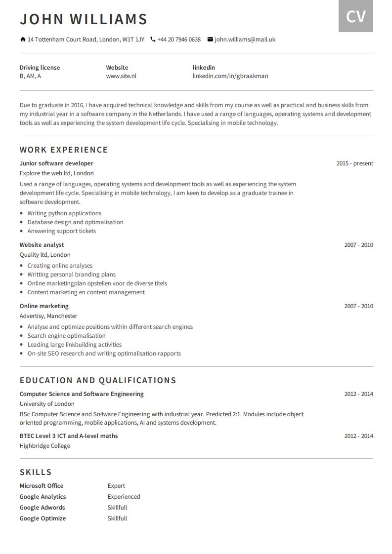 Onskar Du Skapa Ett Professionellt Cv Det Ar Snabbt Och Enkelt