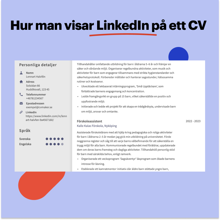 Hur man visar LinkedIn på ett CV