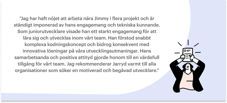 inkedIn-rekommendation för juniorutvecklare