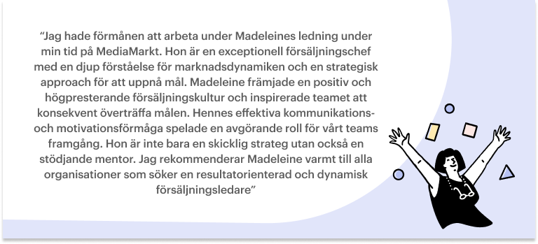 LinkedIn-rekommendation för försäljningschef