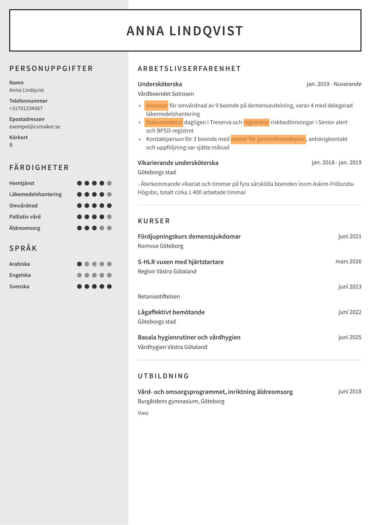 ATS exempel ATS exempel