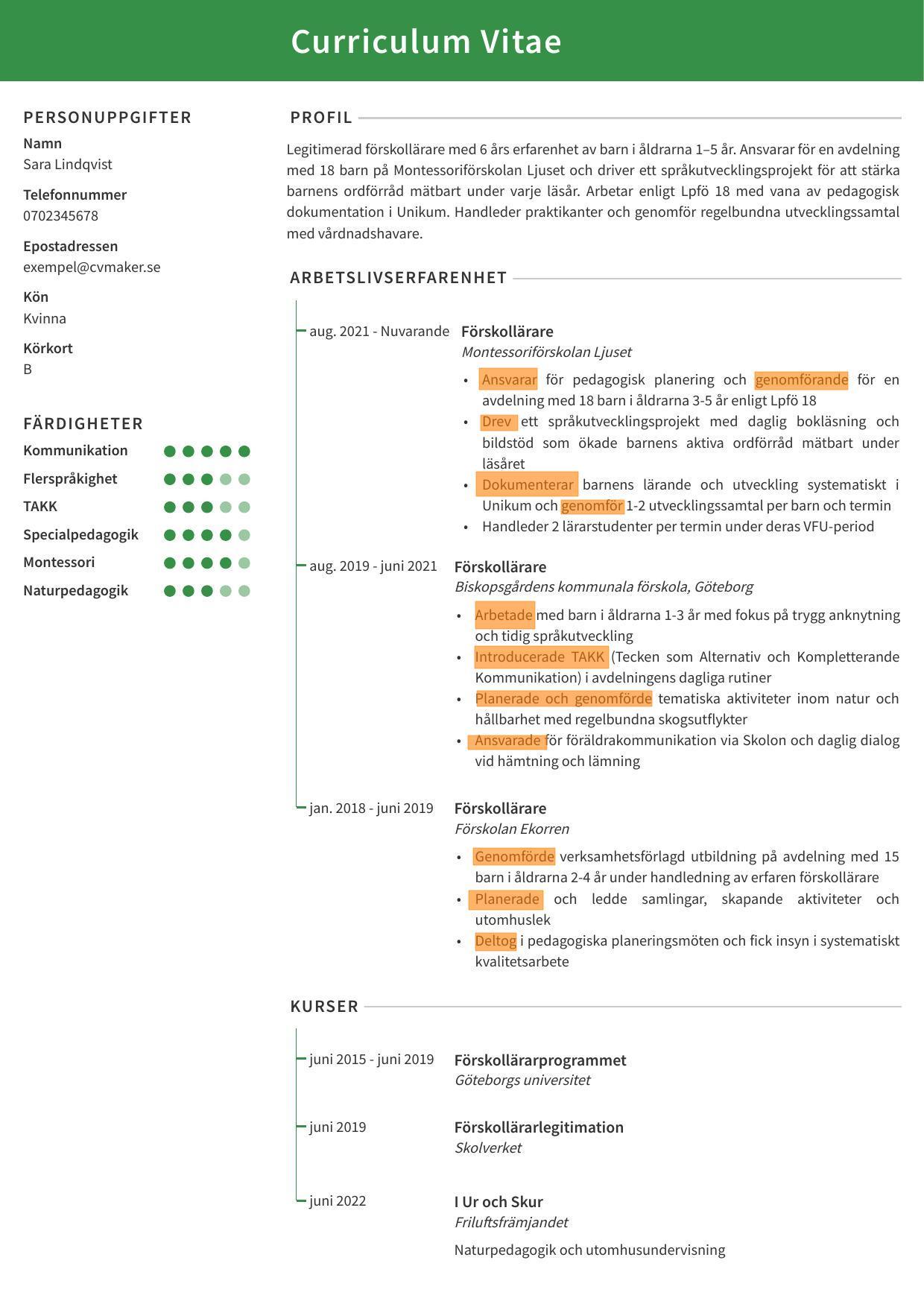 ATS exempel ATS exempel