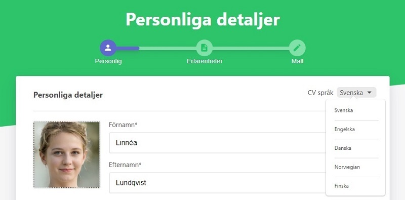 oversatta cv till engelska